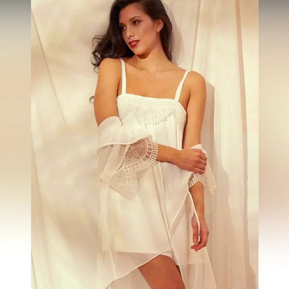 Rya Primrose beaded Chemise Nwt M 135$ boho slip satin Anthropologie spring sexy - Picture 1 of 12